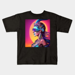 SURREAL RAVE GIRL Kids T-Shirt